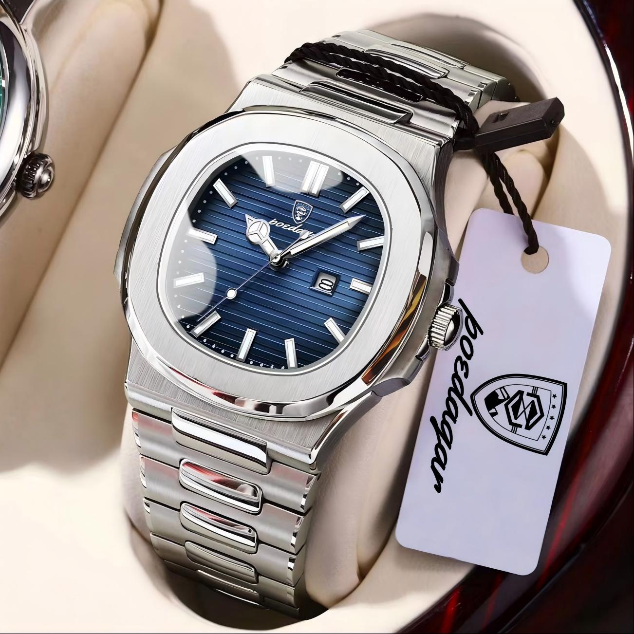 Luxury Watch Hublot - POEDAGAR Square Luxury Men Wristwatch Waterproof