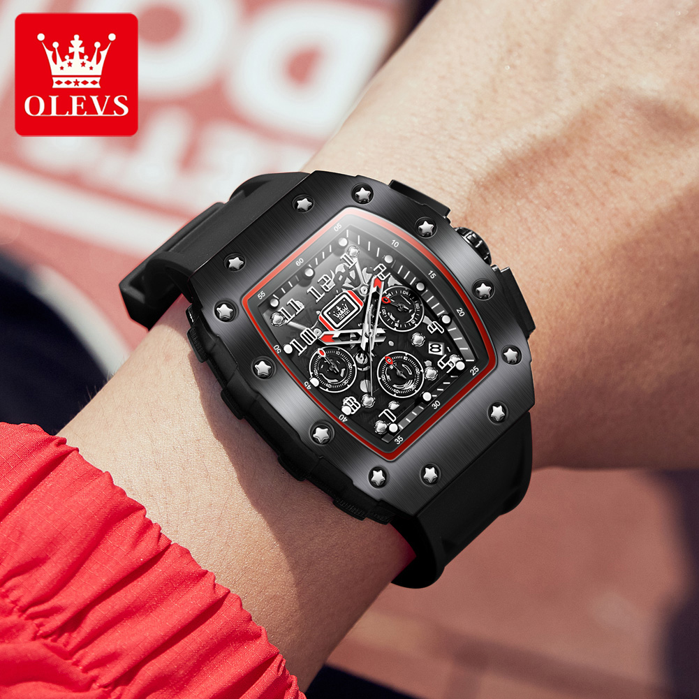 OLEVS 3608 Chronograph Quartz  - Luxury Watch Rubber Strap recension och pris
