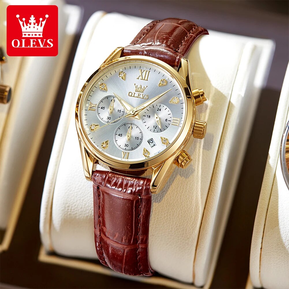 OLEVS 5523 Women's Watches Lea - Luxury Watch For Sale recension och pris