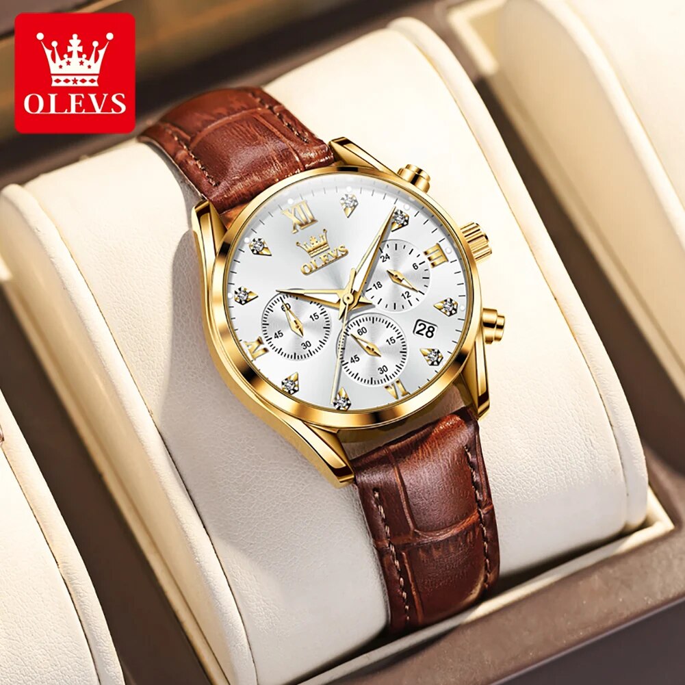 OLEVS 5523 Women's Watches Lea - Luxury Watch For Sale recension och pris