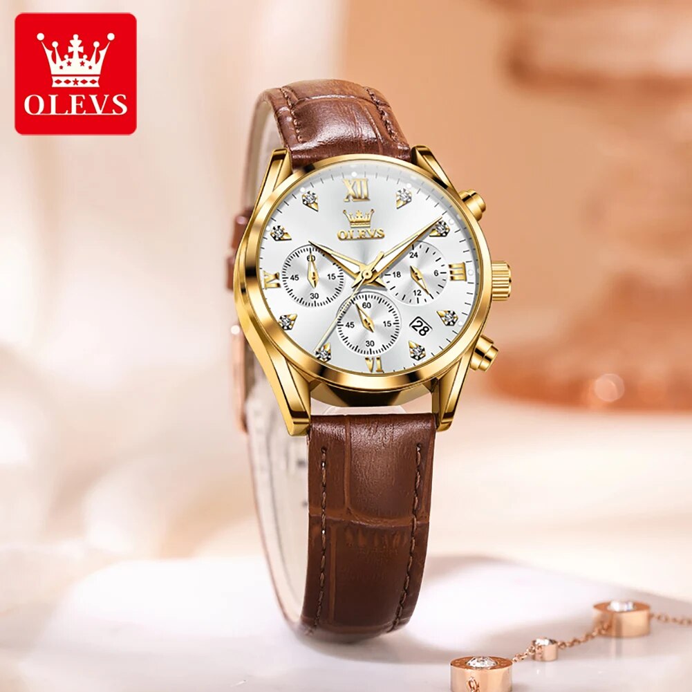 OLEVS 5523 Women's Watches Lea - Luxury Watch For Sale recension och pris