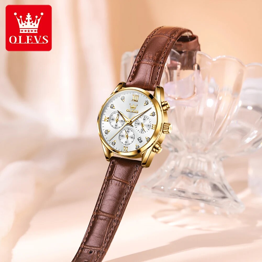 OLEVS 5523 Women's Watches Lea - Luxury Watch For Sale recension och pris
