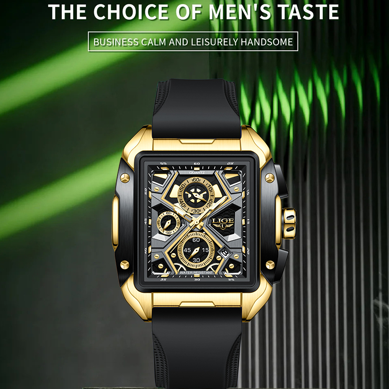 LIGE Luxury Fashion Quartz Man - Luxury Watch Hublot recension och pris