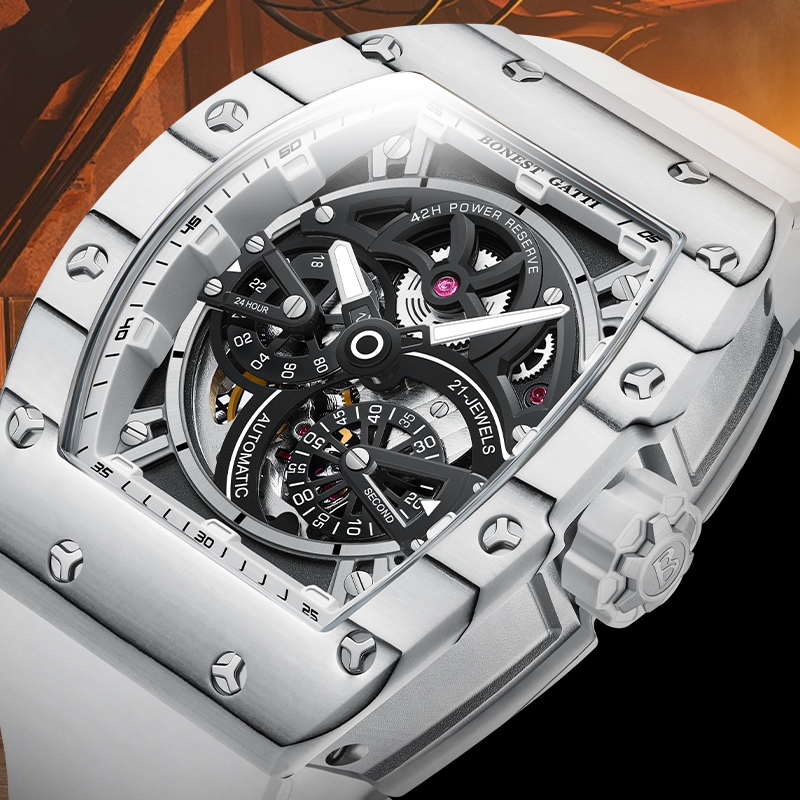BONEST GATTI Men's Mechanical  - Luxury Watch Rubber Strap recension och pris