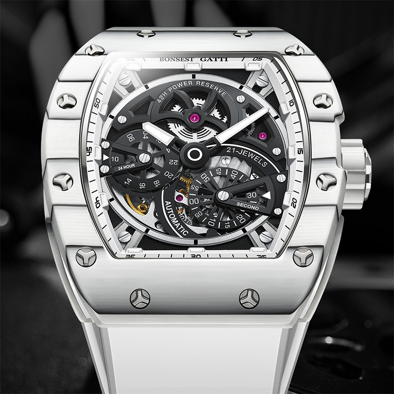 BONEST GATTI Men's Mechanical  - Luxury Watch Rubber Strap recension och pris
