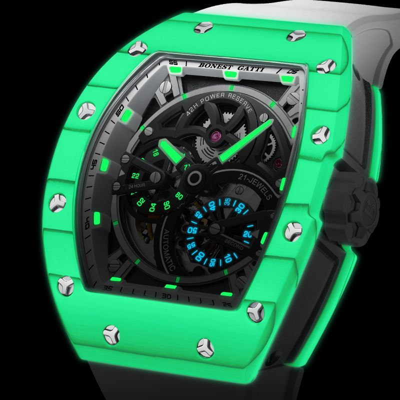 BONEST GATTI Men's Mechanical  - Luxury Watch Rubber Strap recension och pris