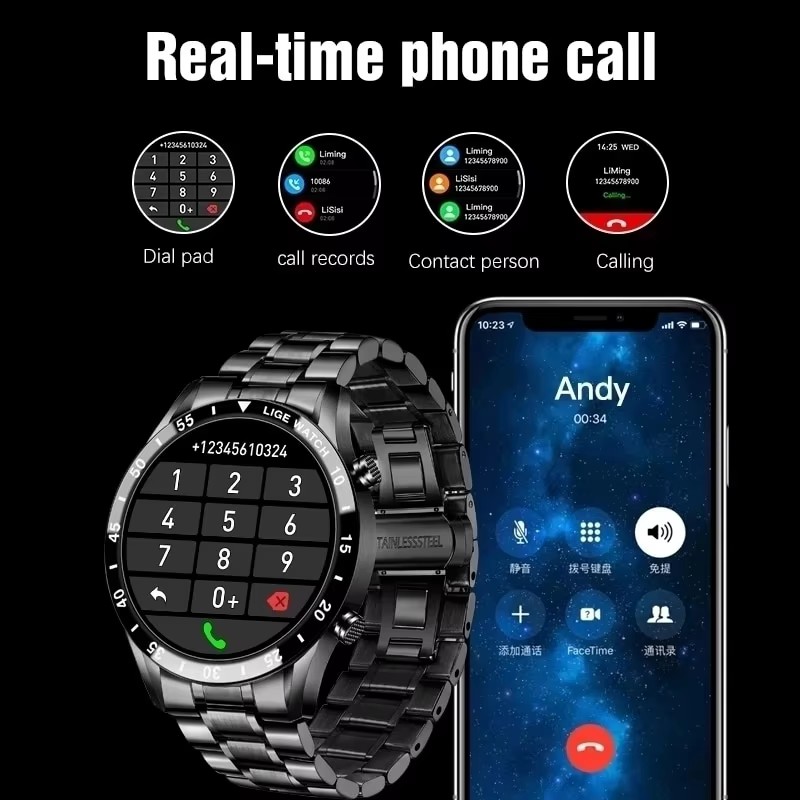LIGE New Bluetooth Call Smart  - Luxury Watch Korea recension och pris