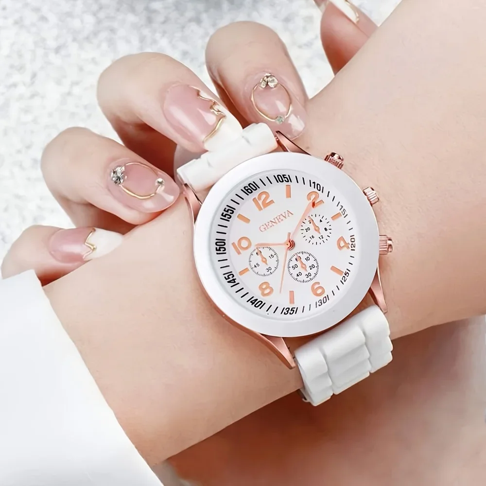 2Pcs Luxury Women's Watch Set  - Luxury Watch Rubber Strap recension och pris