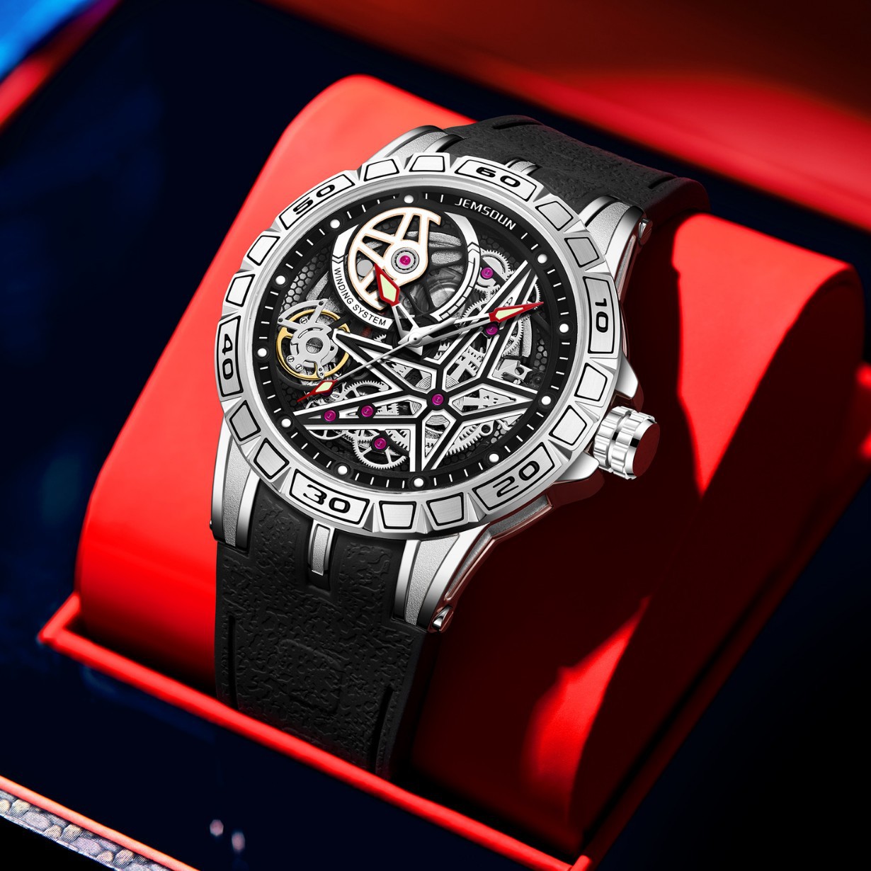 Creative 3D Quartz Watches Men - Luxury Watch Rubber Strap recension och pris