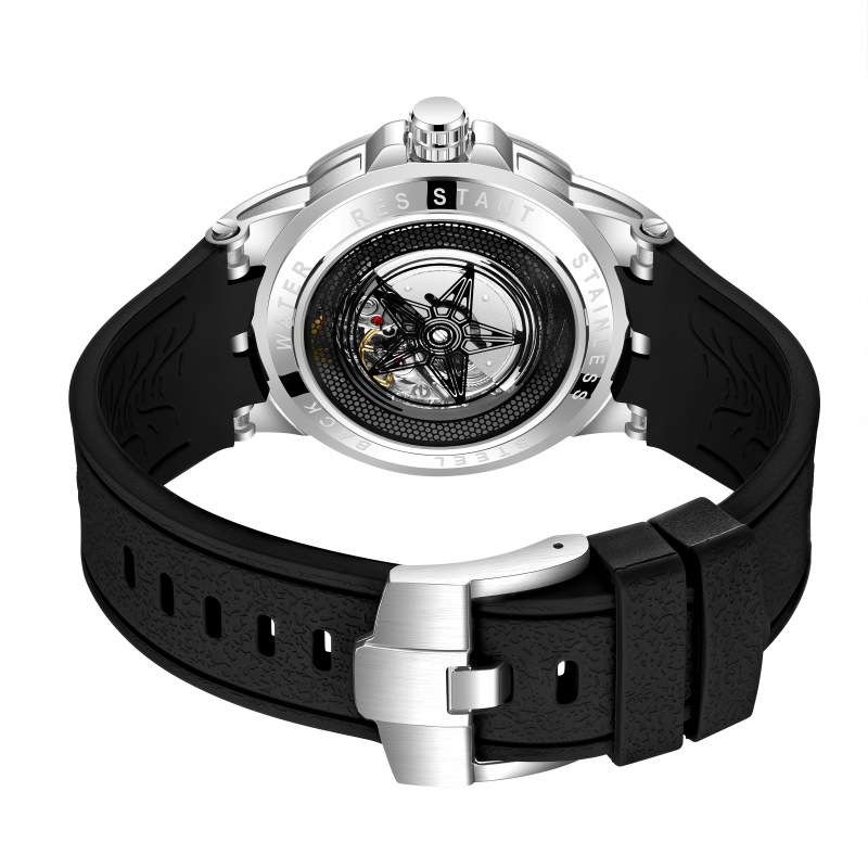 Creative 3D Quartz Watches Men - Luxury Watch Rubber Strap recension och pris