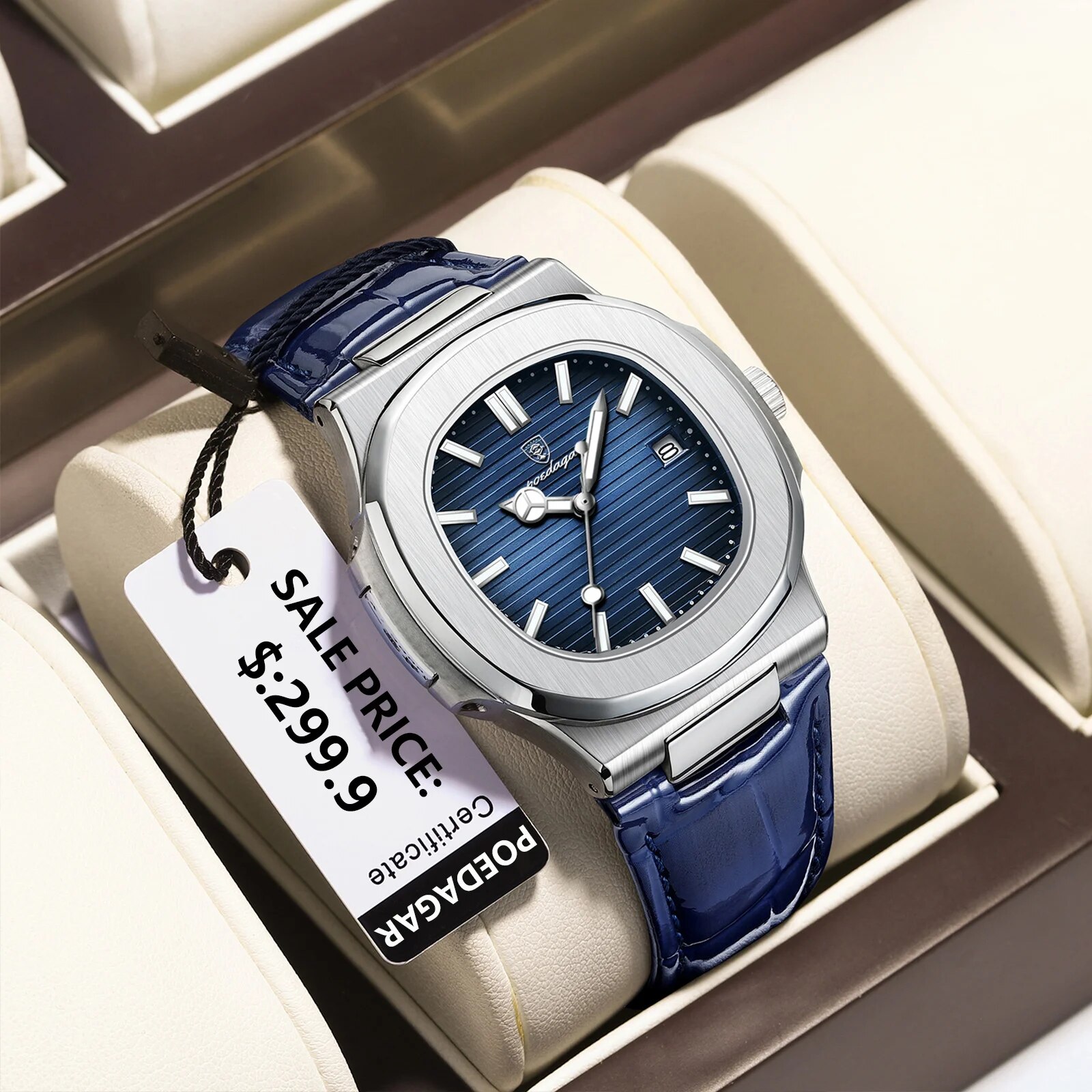 POEDAGAR Top Luxury Square Man - Luxury Watch Hublot recension och pris