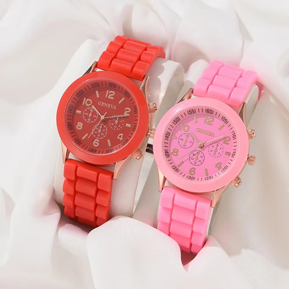 2Pcs Luxury Women's Watch Set  - Luxury Watch Rubber Strap recension och pris