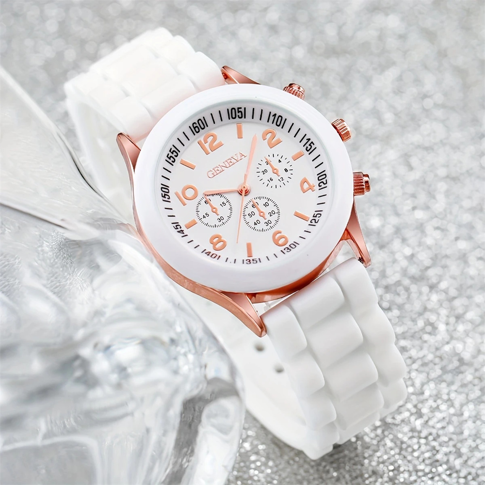 2Pcs Luxury Women's Watch Set  - Luxury Watch Rubber Strap recension och pris