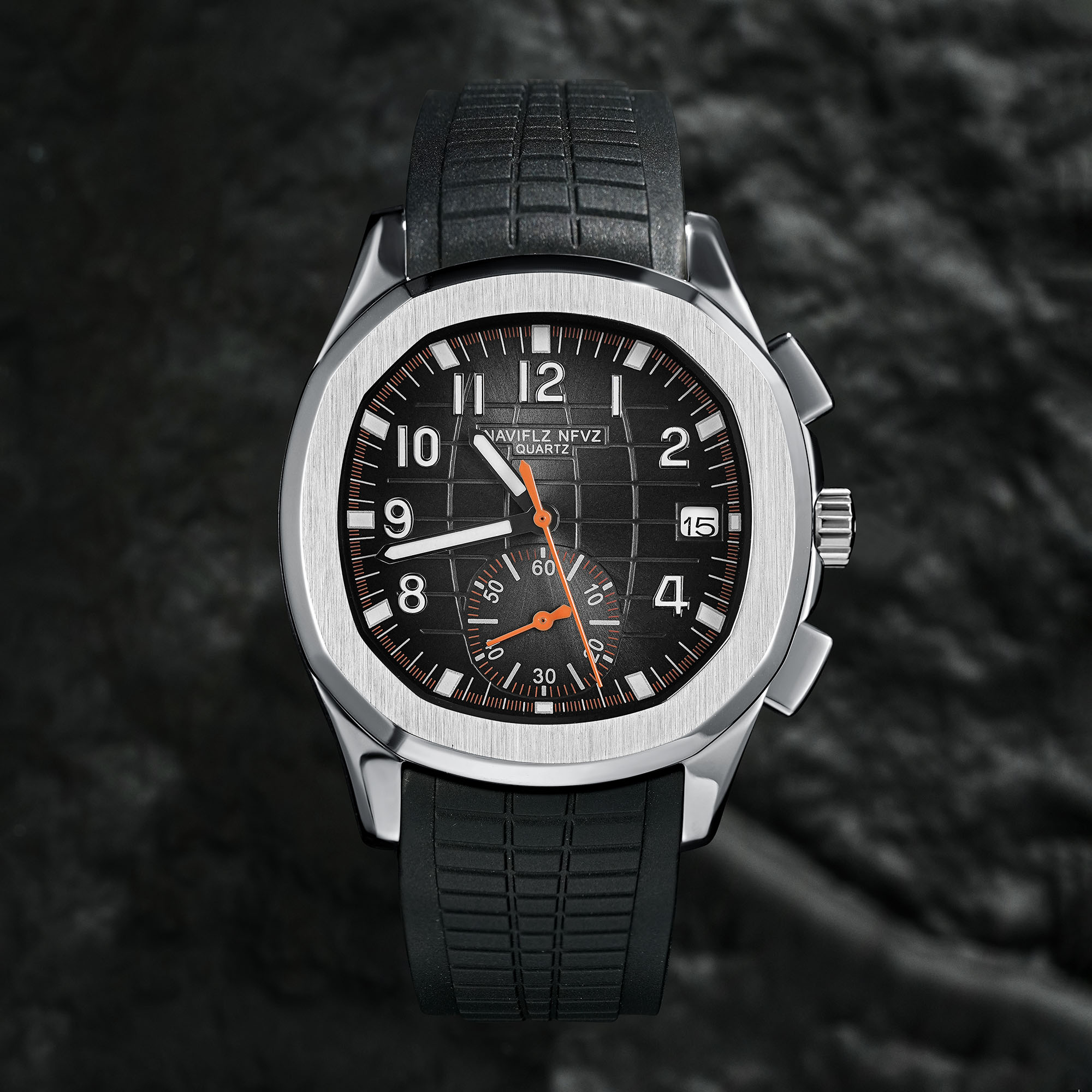 40MM Men's Luxury Watch NAVIFL - Luxury Watch Rubber Strap recension och pris