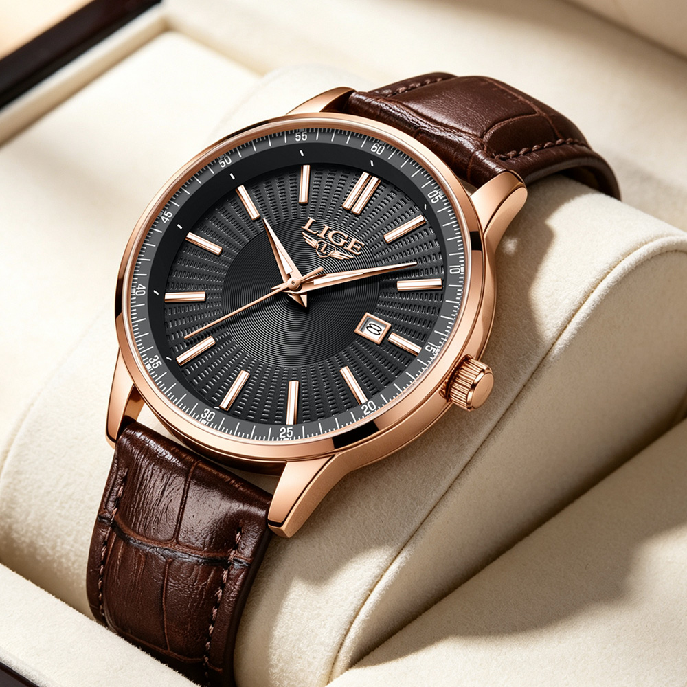 LIGE Top Brand Luxury Men's Wa - Zen Luxury Watch recension och pris