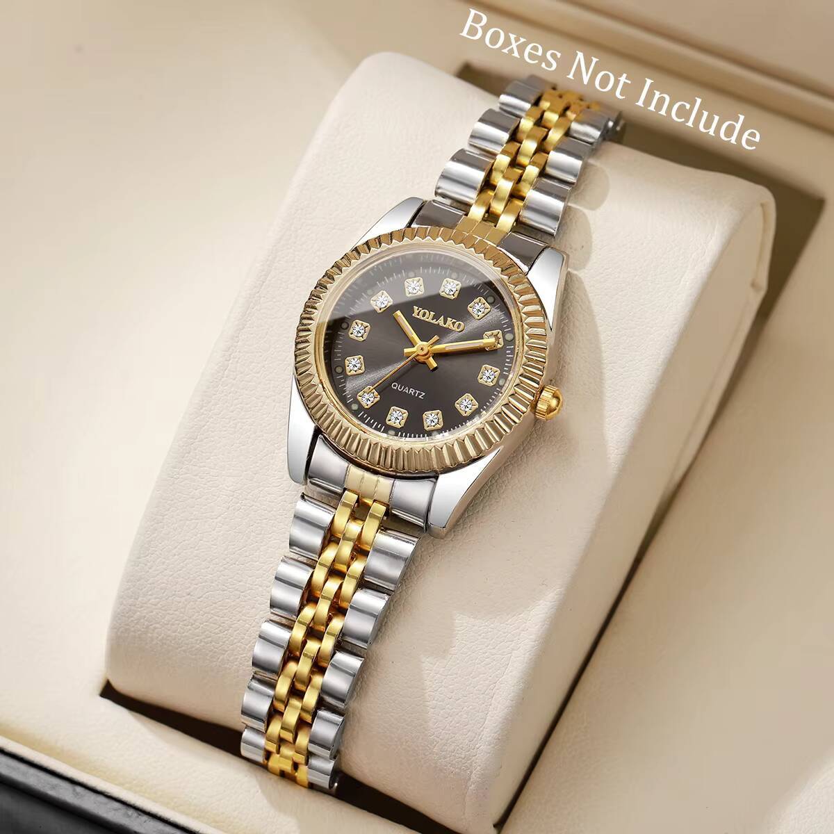 Fashion Rhinestone Women Quart - Luxury Watch Storage recension och pris