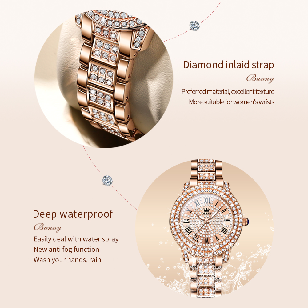 OLEVS 9943 Luxury All Diamond  - Luxury Watch For Girls recension och pris