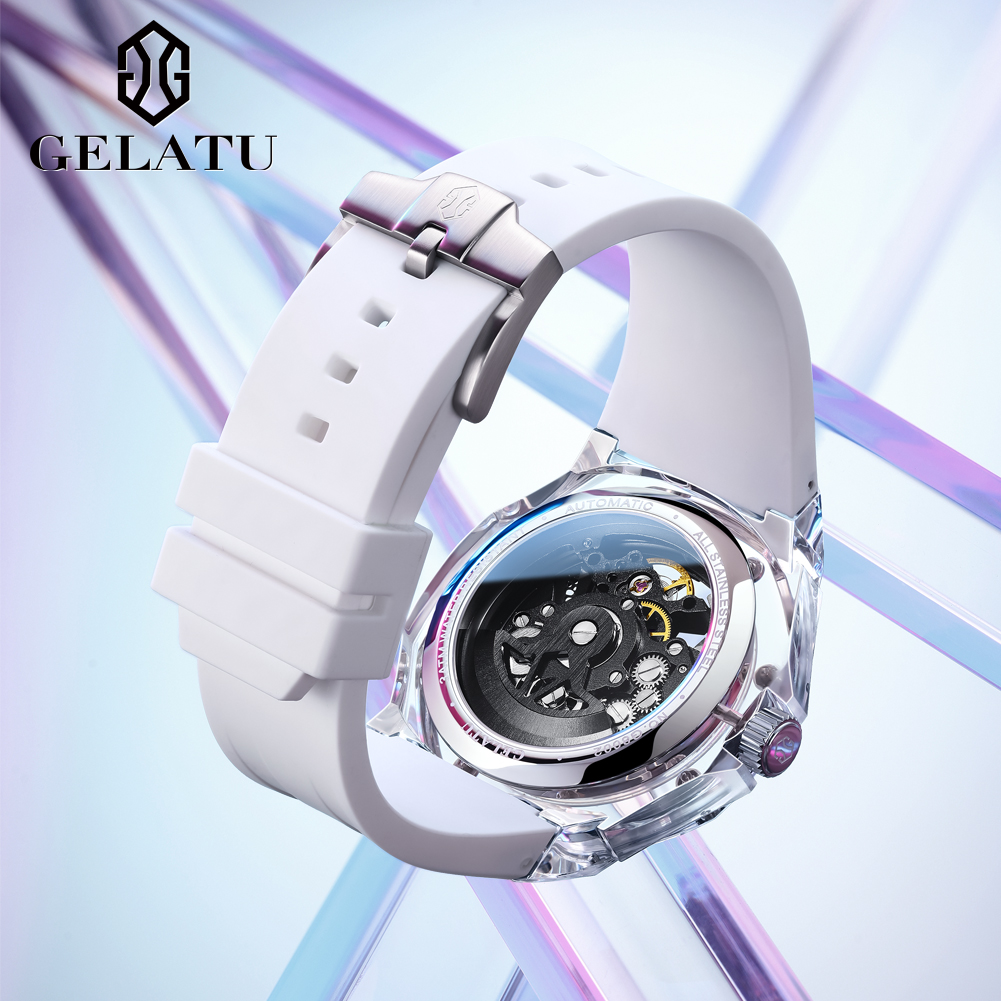 GELATU 8002 Automatic Mechanic - Luxury Watch Rubber Strap recension och pris
